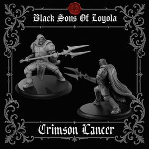 The Crimson Lancer | Proxy Realms Gaming | Wargaming | Tabletop | 3D printed miniature | Trench Crusade compatible