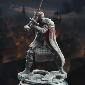 Male Human Knight Kurt Williams | Painting | 3D printed | D&D | Dungeons and Dragons | Gift | RPG | Tabletop | 32mm | DM Stash