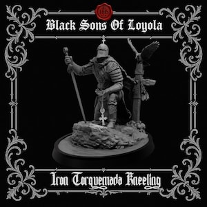 Iron Torquemada Kneeling | Proxy Realms Gaming | Wargaming | Tabletop | 3D printed miniature | Trench Crusade compatible