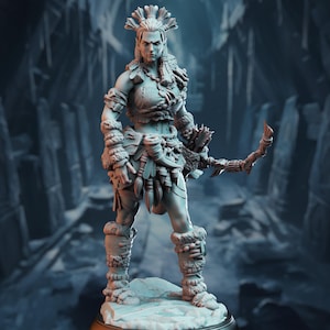 Ranger Umano Strika / Dipinto / Stampato in 3D / D&D / Dungeons and Dragons / Regalo / Gioco di ruolo / Da tavolo / Wargaming / 32 mm / DM Stash