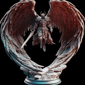 Ascended Angel of War - Syelros | 3D printed miniature | Tabletop Games | Dungeons and Dragons | Wargaming