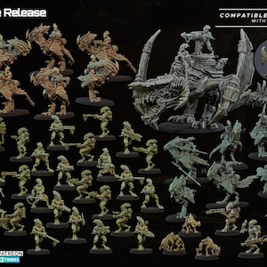 Raptari Army | Ugly mini | Tabletop game | Wargame | 3D Printed miniatures | One Page Rule compatible