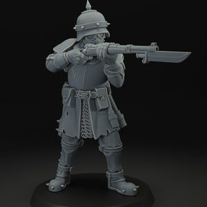 Infernal infantry | JK Remo | Wargaming | Tabletop | 3D printed miniature | Trench Crusade compatible | Pilgrim