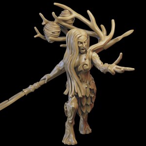Wood Elves - Revenant Mage : 3D Printed DnD miniature, Ilhadial design