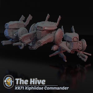 Comandante Xiphiidae XR71 / Miniaturas Hivemind / Juego de mesa / Wargame / Miniaturas impresas en 3D