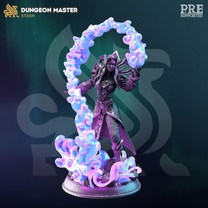 High Elf Sorceress - Irivyl | 3D printed miniature | Tabletop Games | Dungeons and Dragons | Wargaming | DM Stash | D&D