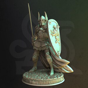 Male Human Knight - Silus  | Painting | 3D printed | D&D | Dungeons and Dragons | Gift | RPG | Tabletop | Wargaming | 32mm | DM Stash