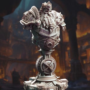 BUST Dwarven General - Gordrain Stonehand | 3D printed miniature | Tabletop Games | Dungeons and Dragons | Wargaming