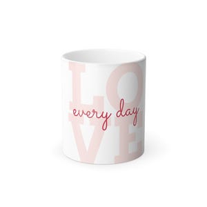 Custom Color-Changing Love Mug - Perfect Gift for Valentine&#39;s Day, Unique Coffee Cup, Romantic Kitchen Decor, Customizable Mug Design