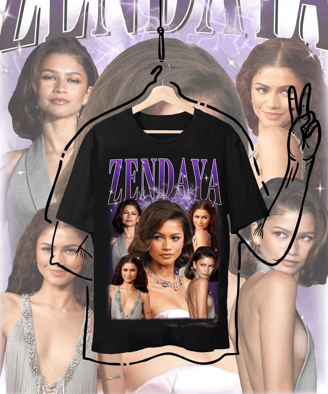 Grey Camo - Inspired By Zendaya - Sustainably Made Unisex Sweatshirt