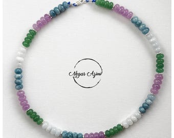 Colorful Gemstone Beaded Necklace