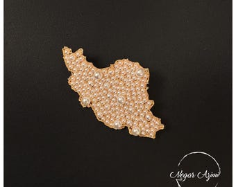 Persia Map Brooch OR Necklace ( Dual Wear )