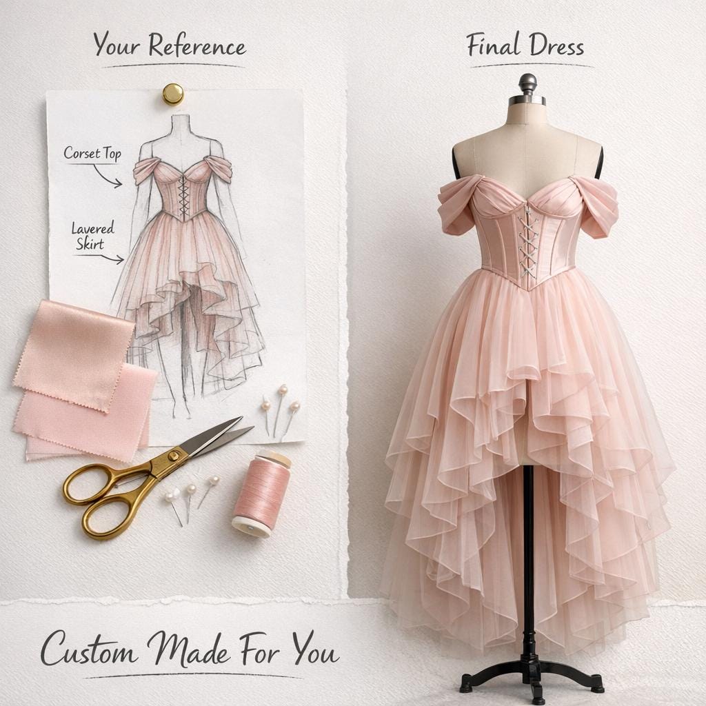 Custom Made Dresses, Personalized Clothing by Reference, Handmade ...