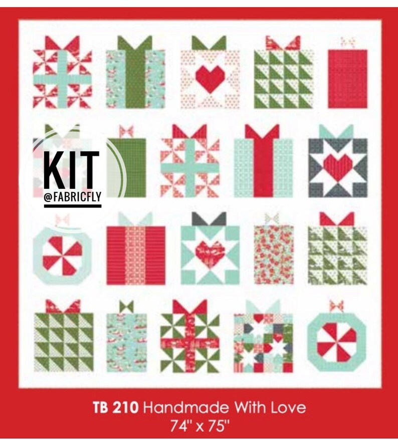 SALE Quilt Kit Handmade With Love Thimble Blossoms Etsy