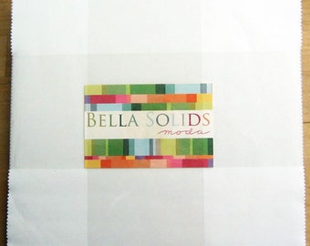 SALE - Bella Solids White - Layer Cake - by Moda Fabrics - Color SKU 9900 98