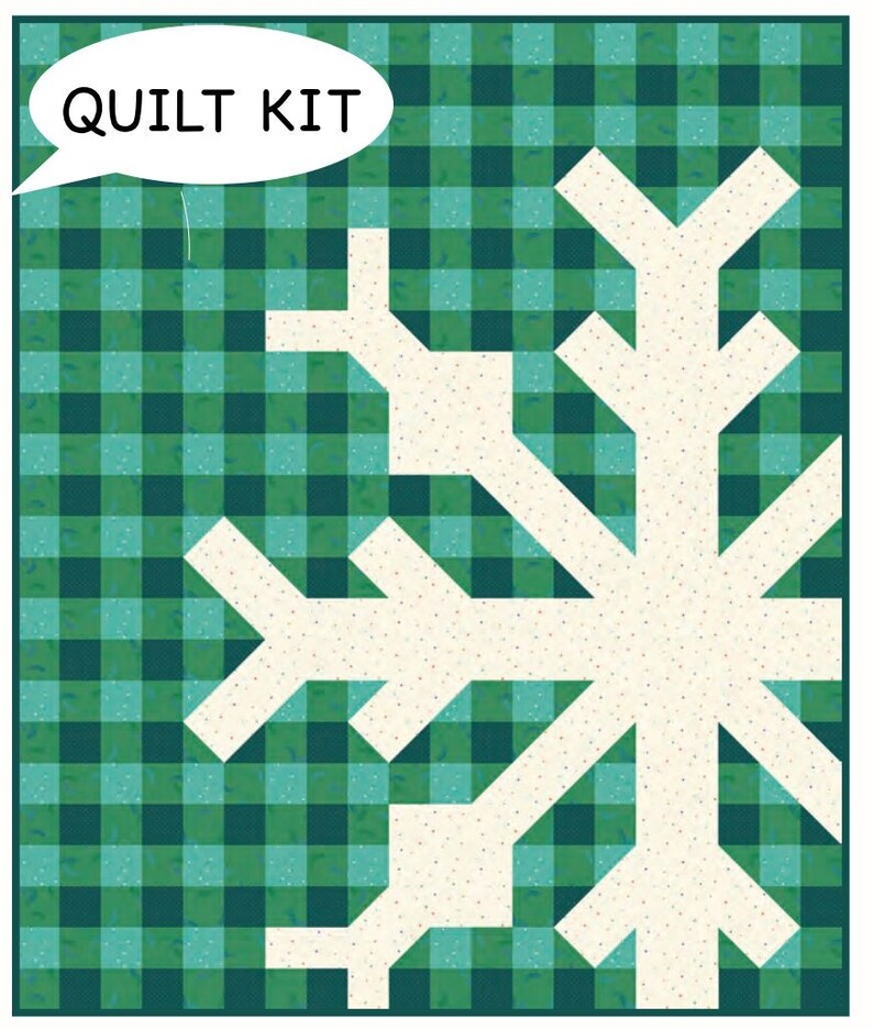SALE - Quilt Kit - Buffalo Plaid Snowflake - Modern Snowflake - Modern Handcraft -  Jolly Basics Fabric - Moda - Ruby Star Society