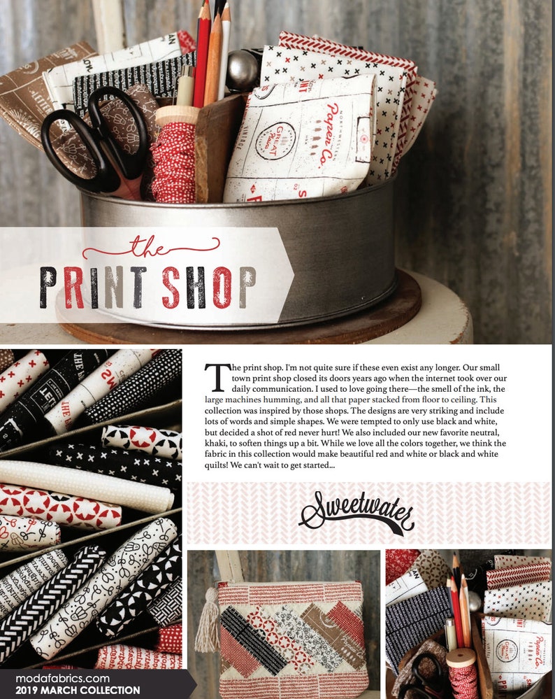 Fat Quarters 34 The Print Shop SALE - Sweetwater for Moda Fabric