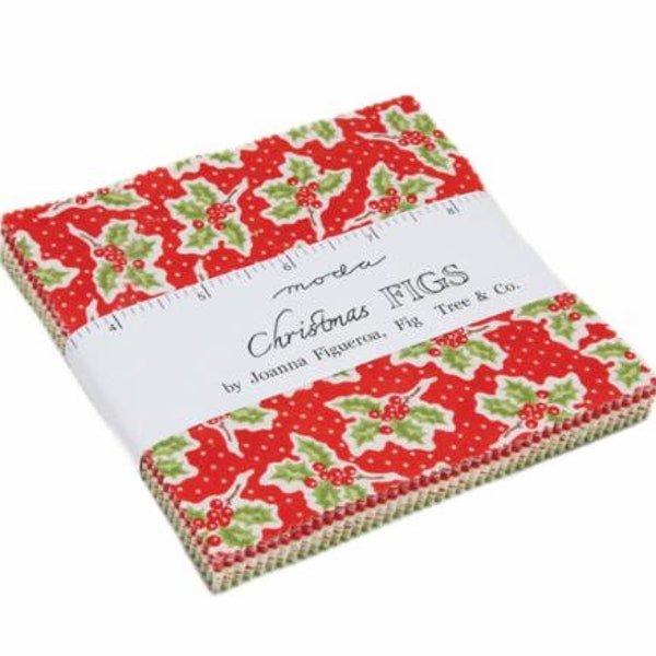 SALE - Christmas Figs - Charm Pack - Fig Tree Quilts for Moda Fabrics
