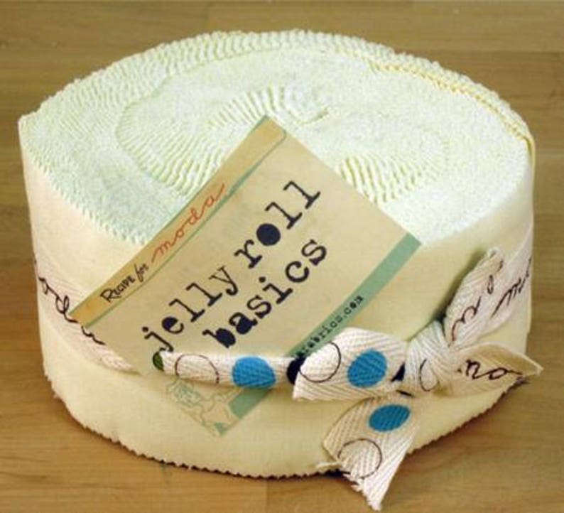 Moda Fabric Snow White 9900JR 11 SUMMER SALE Bella Solid Jelly Roll