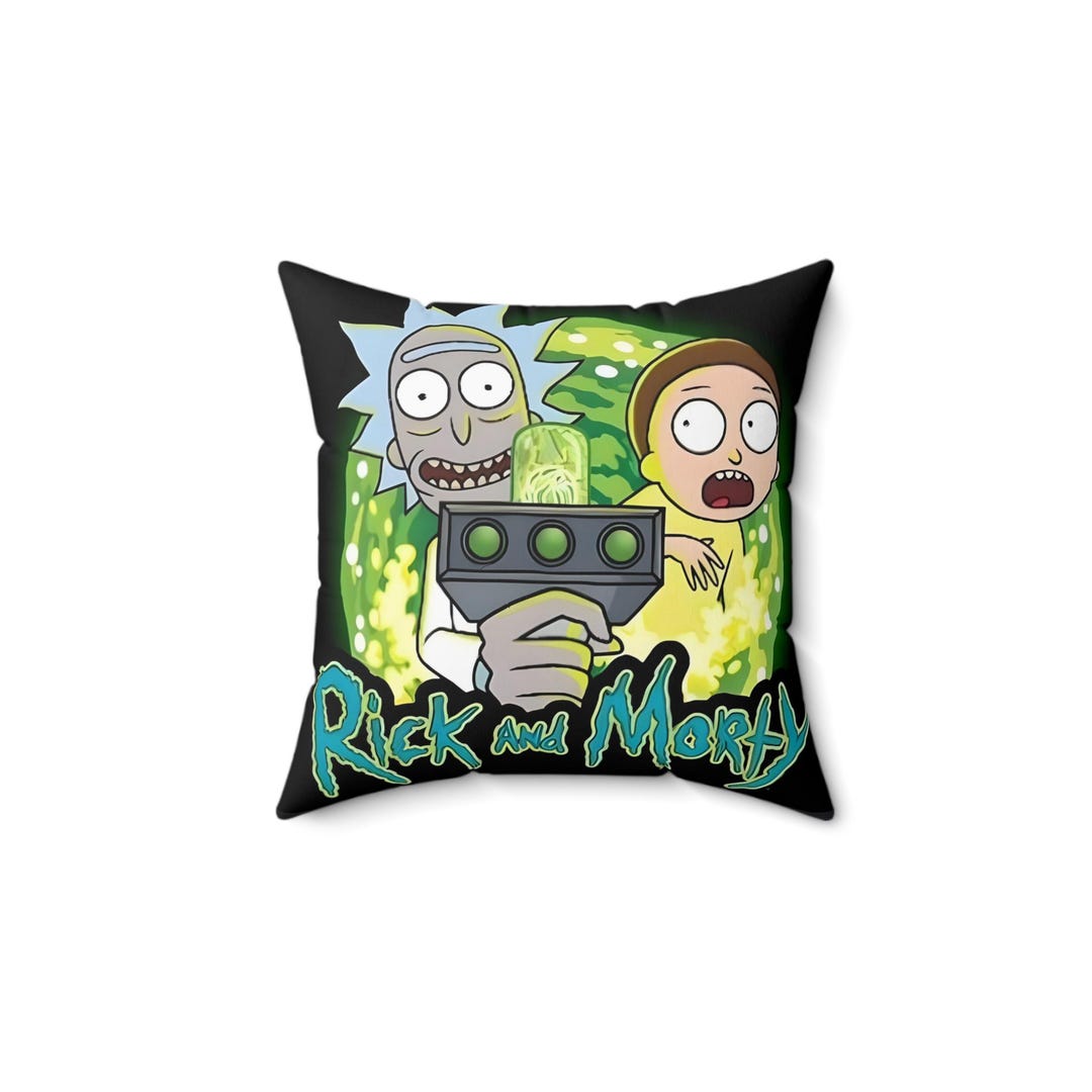 Cuscino Morbidissimo Rick And Morty - Cuscino Decorativo Con Faccia Di Morty Smith, 36cm, Peluche Ipoallergenico Originale