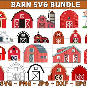Barn SVG | Farm Barn SVG | Farmhouse SVG | Farm Life Svg | Farming Svg | Farm Animals Svg | Barn Cut Files | Barn Silhouette | Barn Clipart