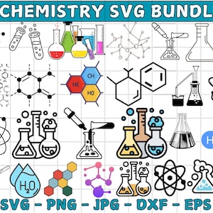 Chemistry SVG Bundle, Chemistry PNG Bundle, Chemistry Clipart, Chemistry SVG Cut Files for Cricut, Science Svg, Test Tube Chemical Svg