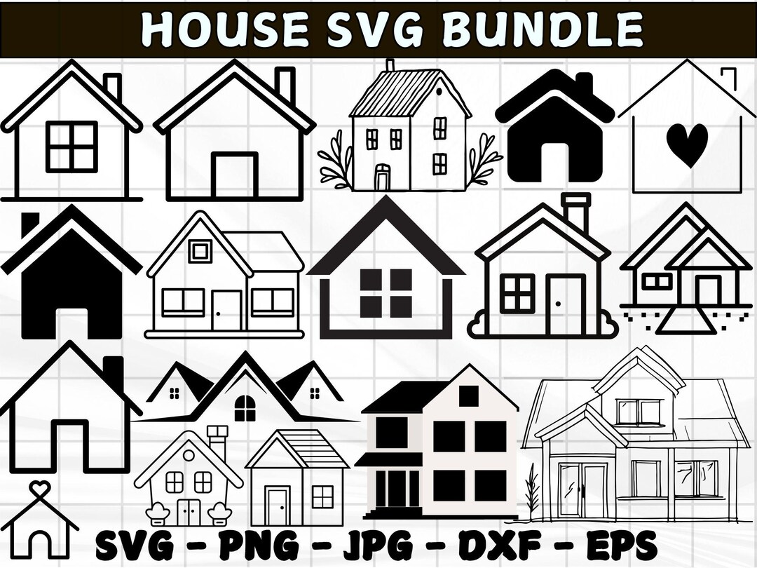 House SVG Bundle | House Clipart | House Png | House Vector | House ...