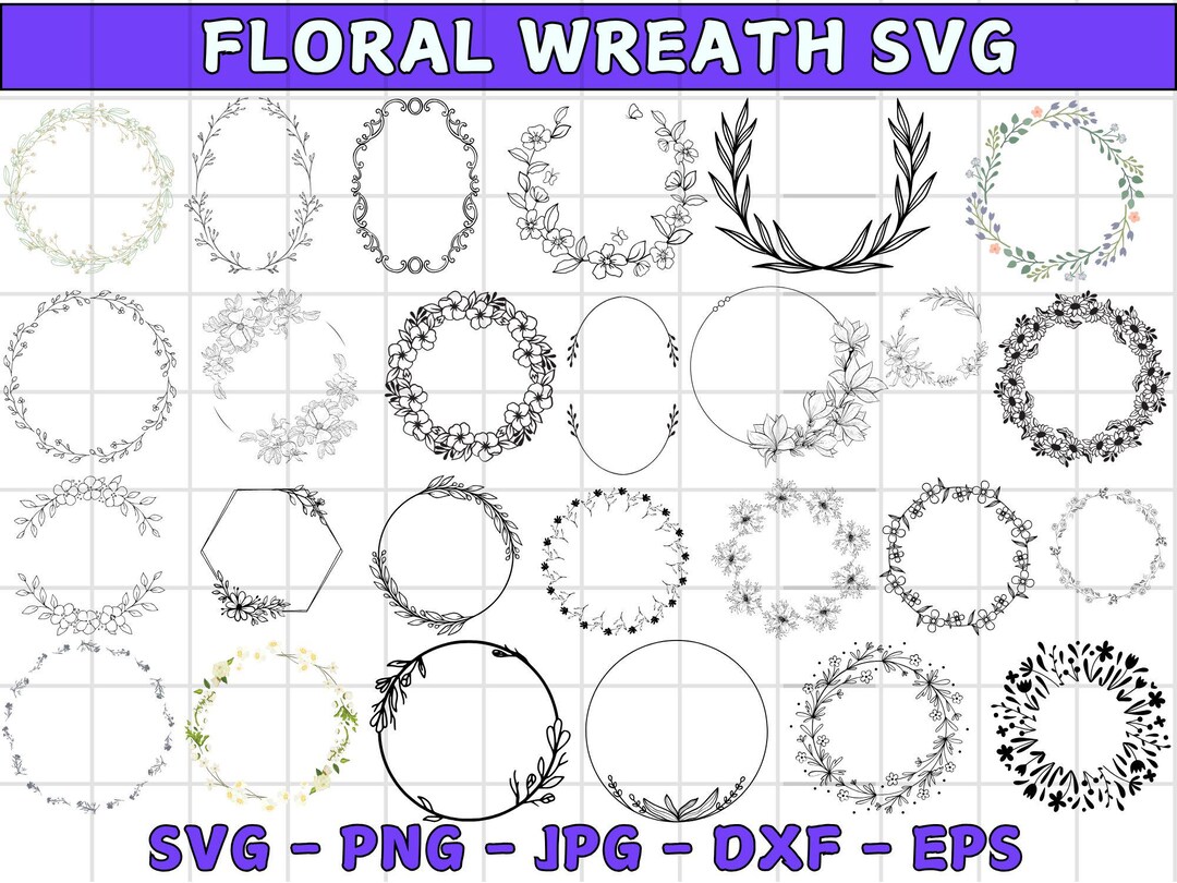 Wreath Svg Bundle | Floral Wreath Bundle | Laurel Wreath Svg | Flower ...