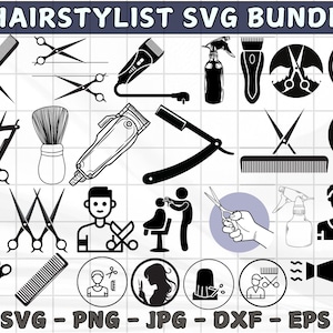 Hairdresser SVG PNG Bundle| Hairstylist Svg| Barber Tools Png| Floral Hairdresser Png| Funny Hairdresser Svg| Cosmetologist Svg
