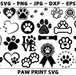 Paw Print Svg, dog Paw SVG, Dog Svg, Paw Svg, Animal Paw Svg, cat Paw Svg, Dog Paw Print Cut File, Paw Print Cut File, Animal Print Svg