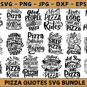 Pizza SVG, Pizza Bundle SVG, Pizza Sayings SVG, Pizza Clipart, Pizza Party, Food svg, Pizza t-shirt, Pizza dxf eps png, Silhouette or Cricut