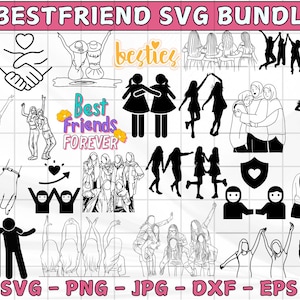 Mega Best Friends Bundle Svg, Best Friends Svg, Bff Svg, Besties Svg, Friends Svg, Friendship Svg, Funny Best Friends Svg, Best Friend Png
