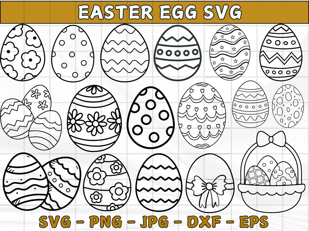 Easter Egg Bundle SVG Files | Easter 2025 Cut Files | Easter Egg ...