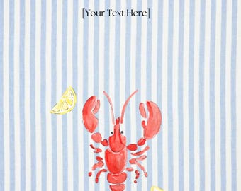 Summer Lobster Watercolor Party Invitation [Customizable]
