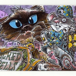 Wicked Spells Cat and Mouse Halloween Art Print by Kevin King image 1