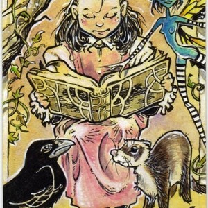 Set of 3 ACEO Fantasy Illustration Drawing Prints by Kevin King