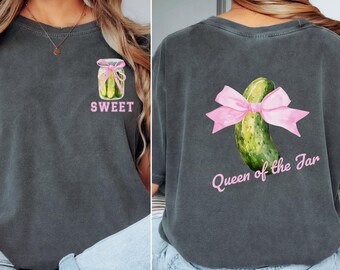 Comfort Colors® Queen of the Jar Pickle Lover Shirt Funny Pickle Lover Shirt for Women Cute Gift Idea for Her, Soft & Stylish Pickle Tee