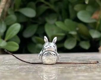 Colgante de plata de Totoro para pulsera de estilo europeo, plata de ley S925, colgantes de personajes de anime