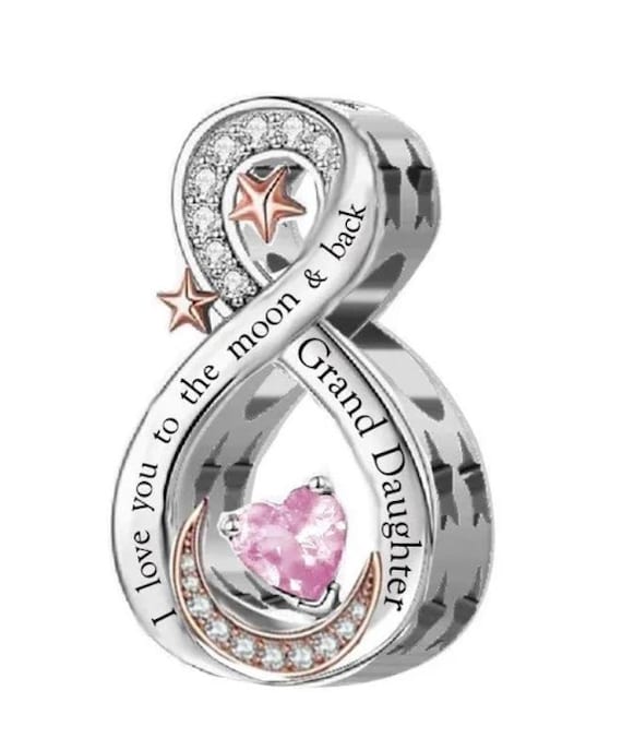 Heart and Infinity Pendant with Cubic Zirconia Two-tone Rose Heart and Infinity Pendant with Cubic Zirconia Two-tone Rose