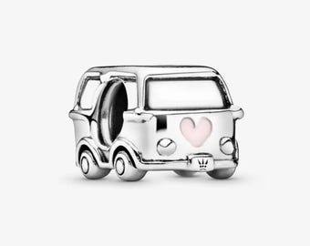 Peace bus Camper Van Charm ,SUV Car Charm, Hippie Charm, Hippy Jewellery, Genuine sterling silver Charm for Bracelets