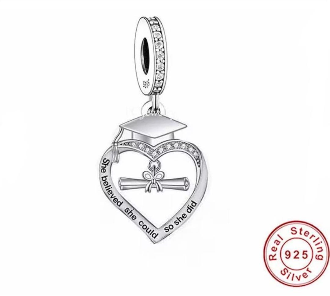 Graduation Dangle Charm She Believed She Could She Did for Bracelets ...