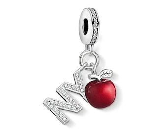 USA Dangle Charm,  New York Charm, Big Apple Dangle Charm, European Style Bracelet, Travel Charm,  Genuine Sterling Silver & CZ Charm