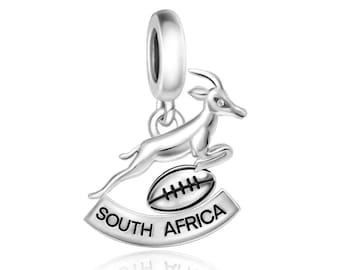 South African Antelope Dangle Charm, Genuine 925 sterling silver Charm for Bracelets, Travel Charm, Africa Charm , South African Charm