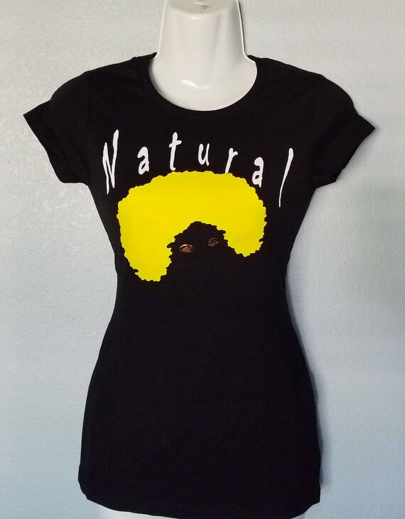 Black Natural Girl T Shirt Natural Hair T Shirt Etsy