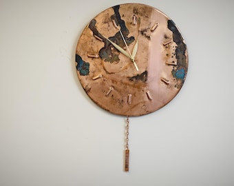 Relógio de parede personalizado em cobre – Presente de aniversário artesanal