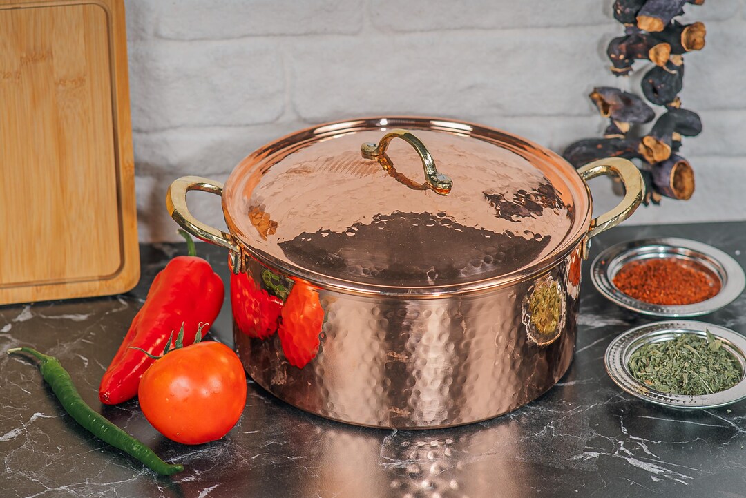 Copper Rice Pot,hammered Copper Pot, Copper Kitchenware, Copper Pot ...