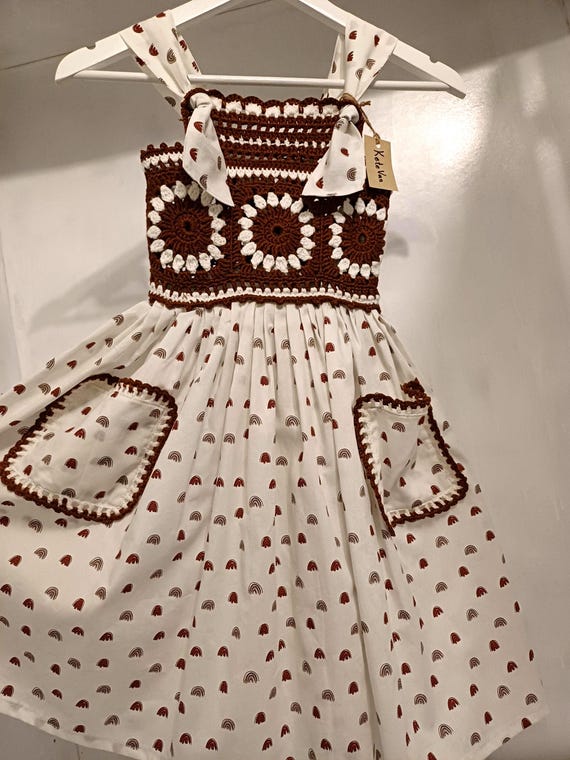 Cotton Crochet Dress. Handmade. New. Oversized. Adjustable Straps, Customizable.