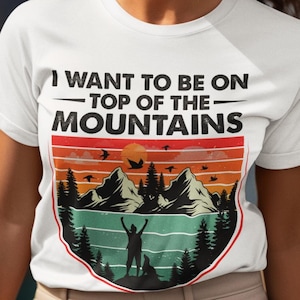 Berg Wandern T-Shirt, Abenteuer T-Shirt, Natur-Liebhaber-Shirt, Outdoor-Enthusiast Top, Fernweh-Bekleidung
