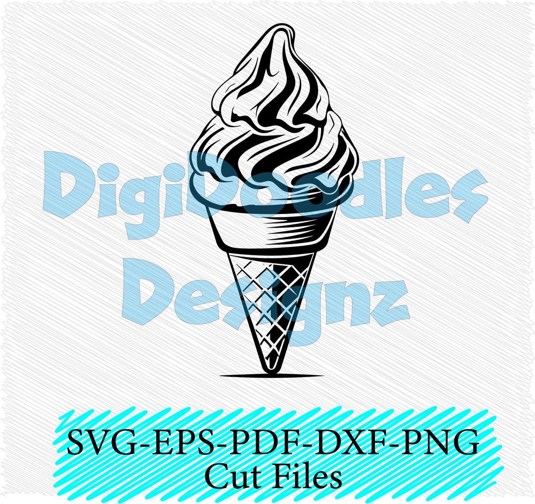Ice Cream Cone SVG Cut File - Etsy