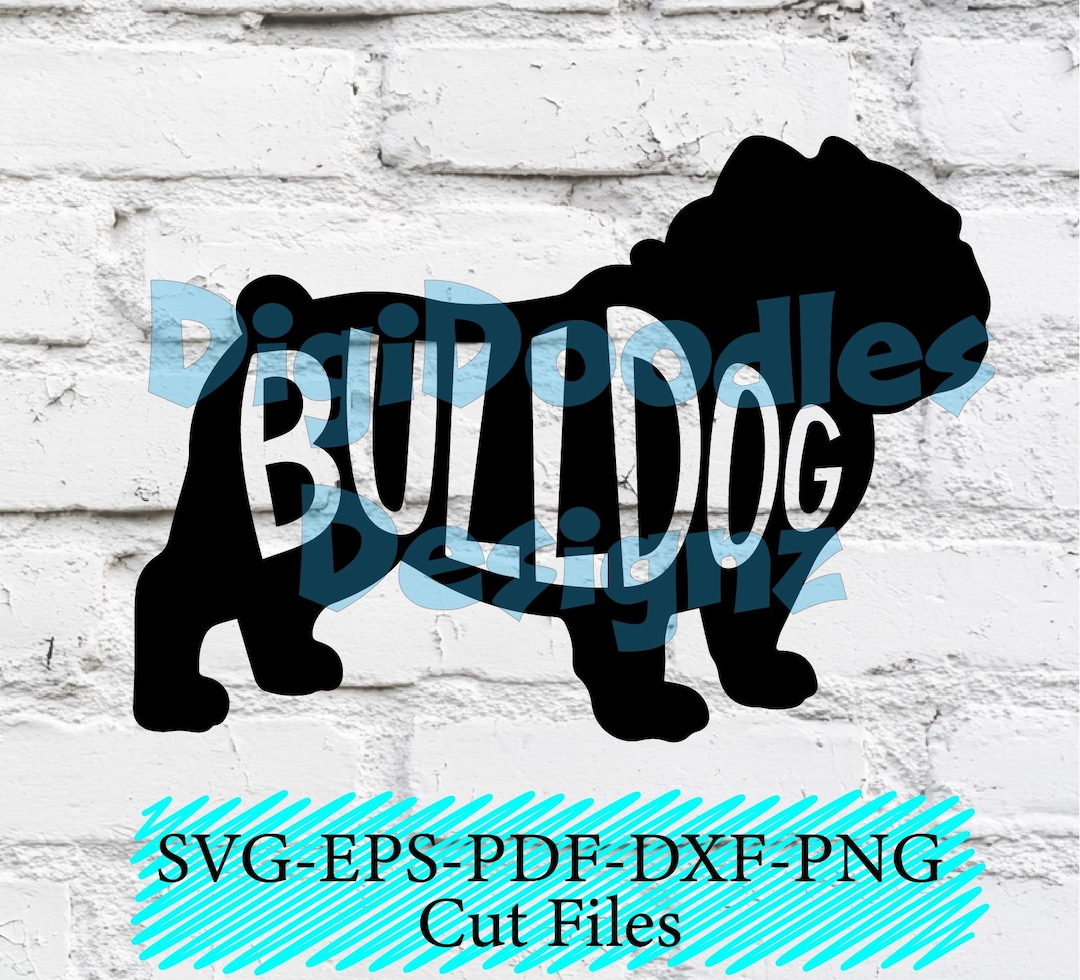Bulldog Dog SVG Cut File Cricut Silhouette Laser Engraving Etching PNG ...